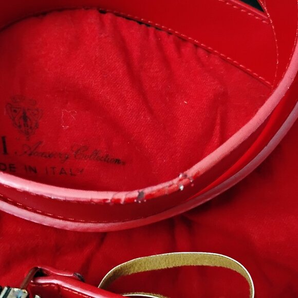 ❤️GUCCI GG Pearl Marmont Buckle and Red Leather Belt Sz 40 +Dustbag - Picture 6 of 9